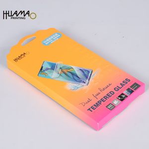 Caja de película protectora para teléfono Huamao de alta calidad con gancho para colgar, caja ecológica, logotipo personalizado en relieve, caja de embalaje plegable de papel estucado - Product Image 2