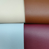 Cuero Sintético de PVC con Textura de Litchi de 0.7mm, Precio de Fábrica, Nueva Llegada, para Interiores de Automóviles, Tela Sintética para Fundas de Asientos de Coche