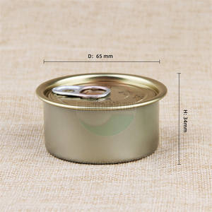Venta al por mayor lata de metal de grado alimenticio para carne de atún buen precio contenedor de material metálico con tapa de PE de sellado de fácil apertura - Product Image 6