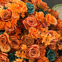 Boule de fleurs artificielles en soie de 60 cm pour centre de table de mariage, allée de cérémonie, banquet, événement, accessoire de photographie et décoration
