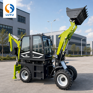 LUYU CE EURO 5 EPA Mini Backhoe Loader Chinese Excavator and Front Loader