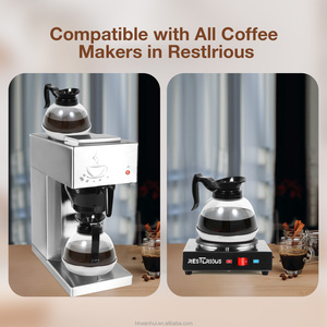 Carafe à café de remplacement en PC résistante à la chaleur, 12 tasses, avec base en acier inoxydable et bec verseur anti-goutte pour cafetière - Product Image 4