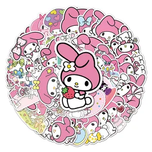 50pcs Factory Outlet Mobile Phone Die-cut Self-adhesive Sticker Cute Vinyl PVC Printing Melody Cartoon Stickers