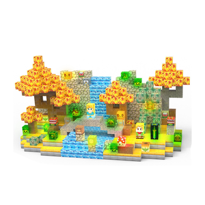 Juego de bloques magnéticos de <span class=keywords><strong>princesa</strong></span> y <span class=keywords><strong>guerrera</strong></span>, 200 Uds., escenario de cuento de hadas, juguete de construcción con figuras de personajes, juguetes educativos, regalos - Product Image 2