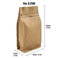 Sacs de haricots avec emballage Valve à fermeture éclair tissu pochette biodégradable thé en plastique emballage sous vide commerce 1 sac de café