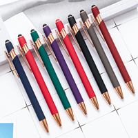 Stylo bille promotionnel en métal XP-Promos avec logo personnalisé sérigraphié - Portable pour cadeaux de salon professionnel et publicité