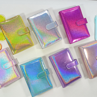 Carnet de notes en spirale personnalisé, à feuilles mobiles, à paillettes, rechargeable, en gros, A6