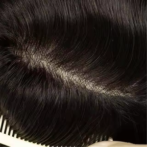 Systèmes de cheveux humains vierges indiens # Prothèse capillaire Hollywood 8*10 à ondulations droites 3 couleurs pour hommes blancs - Product Image 2