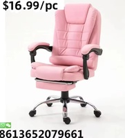 Chaise de jeu de course d'ordinateur en cuir PU confortable et bon marché avec repose-pieds