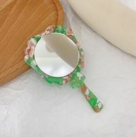 Handlicher Umweltfreundlicher Kunststoff-Kosmetikspiegel Kleines Rundes Design für Schulanfang Neujahr Modischer Eleganter Acetat-Spiegel
