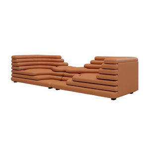 Nouveau design de canapé <span class=keywords><strong>italien</strong></span> modulaire en cuir au sol, canapé d'angle moderne, lit, meubles de salon sectionnels de luxe pour la maison - Product Image 6