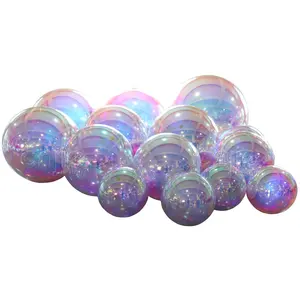 Decorazione per eventi eleganti grande sfera gonfiabile a specchio grande sfera gonfiabile splende palla iridescente