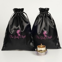 YCX Perruques en soie de luxe personnalisées Sacs d'emballage Sac cadeau de qualité avec cordon de serrage pour bijoux cosmétiques Lingerie Pochette en satin pour cheveux