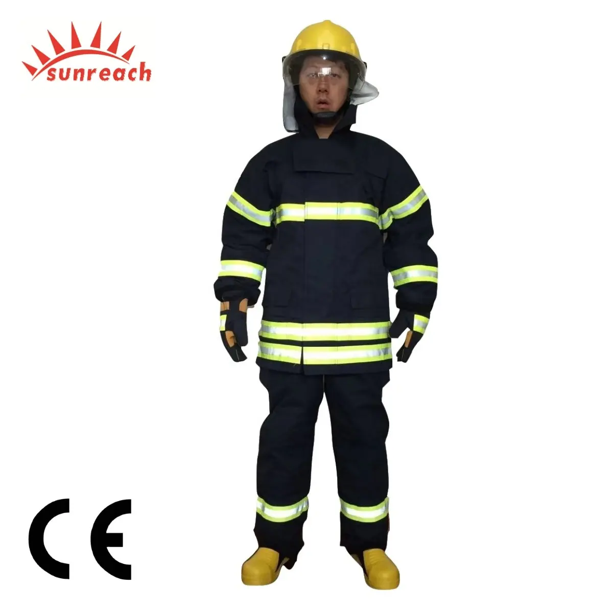 Mit reflektieren dem Klebeband Fire Man Anzug