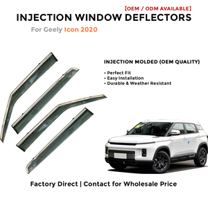 Injection Window Deflectors for Geely Icon 2020 Rain Guards Side Window Visor Wind Deflector Auto Accessories - Product Image 2