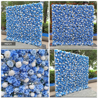 Mur de fleurs artificielles en soie enroulable, personnalisé OEM ODM, fait main, pour décorations de mariages d'automne, événements et fêtes, vente en gros