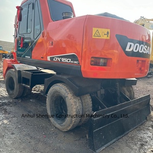 Excavadora de Ruedas Usada DOOSAN DX140W de 14 Toneladas, Diseño Original Coreano de Alta Calidad, Excavadora de Ruedas Coreana DX140 140W 150W - Product Image 1
