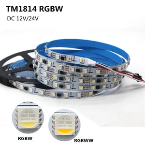 12v 24v tm1814 rgbw tira de luz led, programável, endereçável, inteligente, pixel, fita de luz similar, sk6812 ws2812b, ic fita, lâmpada argb