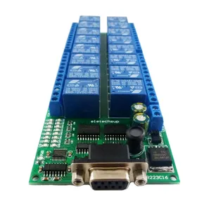 16 x dc 12 v serieller port DB9 UART RS232 Relaismodul für PLC PC-Com 3D-Drucker LED Heimbeleuchtungsmotor