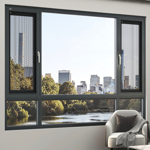 Fenêtre en verre anti-ouragan Fenêtres à battant en aluminium à <span class=keywords><strong>double</strong></span> <span class=keywords><strong>vitrage</strong></span> - Product Image 2