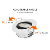 Projecteur de plafond à Led COB 3w, Design créatif encastré, rond et réglable en aluminium