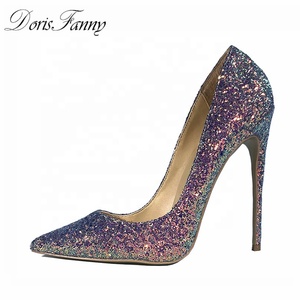 <span class=keywords><strong>Scarpe</strong></span> con <span class=keywords><strong>Tacco</strong></span> Alto a Stiletto Sexy con Punta Affusolata e Glitter Viola, Traspiranti, Taglie Grandi, per Donna, Prezzo all'Ingrosso - Product Image 4