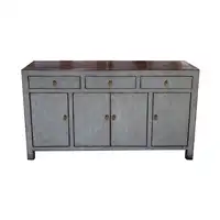 High Glossy Oriental antique old lacquer furniture wood sideboard drawer storage cabinet