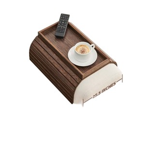 Solid <strong>Wood</strong> Sofa Armrest Tray Living Room Home Person Watching TV Snacks Tea Points Fruit <strong>Plate</strong> Wooden Sofa Tray - Product Image 6