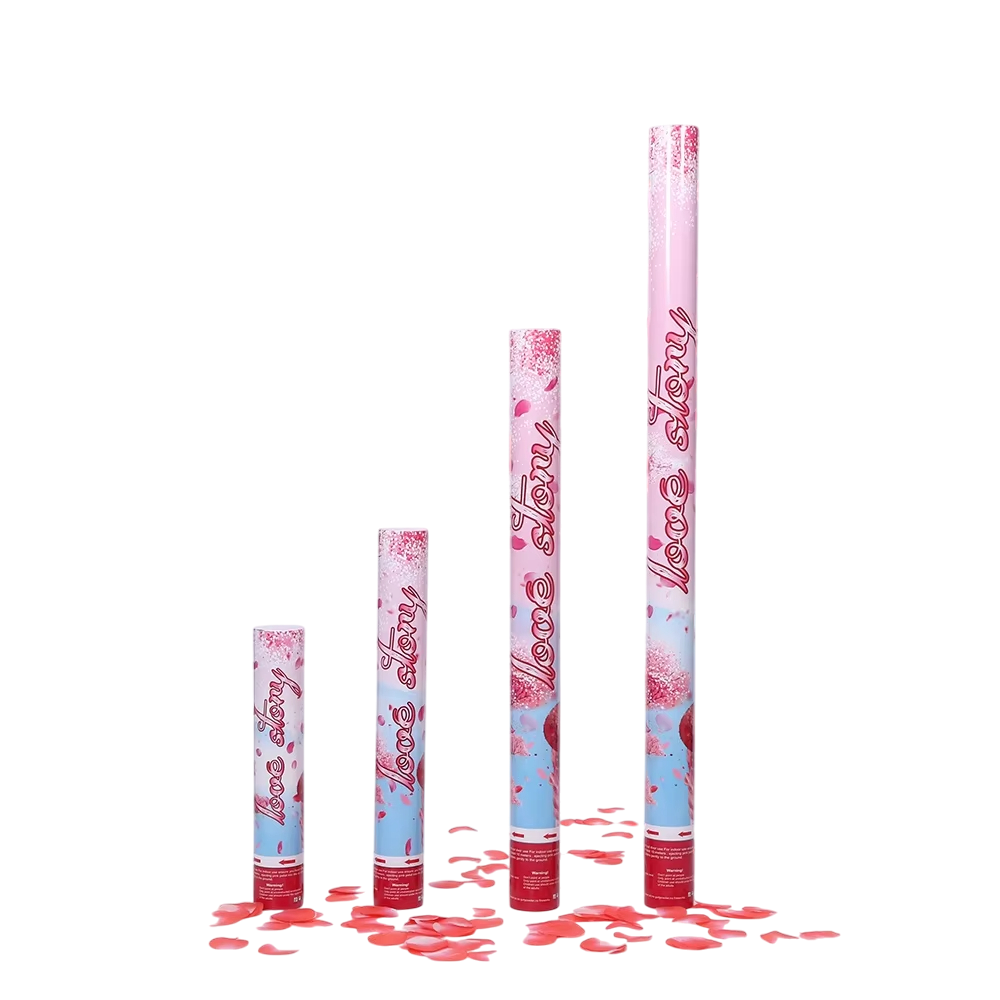 Lanceur à Confettis Pétales Roses Rouges