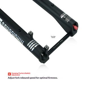 Bicicleta eléctrica de nieve y playa, Fat Bike 20x4.0 26x4.0 MTB <span class=keywords><strong>DH</strong></span> con suspensión neumática, QR 9*135mm 15*135mm, horquilla de doble corona con recorrido de 190MM - Product Image 3