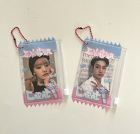 Accessoires Kpop Pochette à fermeture éclair en PVC 3 pouces Porte-cartes porte-clés transparent personnalisé Sac à bonbons