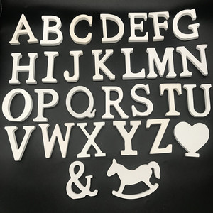 Letras do alfabeto branco de madeira para decoração de casamento - Product Image 2