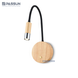 Headboard hotel wall mounted flexible <span class=keywords><strong>snake</strong></span> Wood 3 w reading light bed - Product Image 3