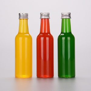 Bouteille de <span class=keywords><strong>liqueur</strong></span> miniature en PET de 150 ml avec bouchon à vis pour whisky, vodka, <span class=keywords><strong>liqueur</strong></span> de fruits, cocktail, jus, emballage de boissons, support OEM, logo personnalisé - Product Image 1
