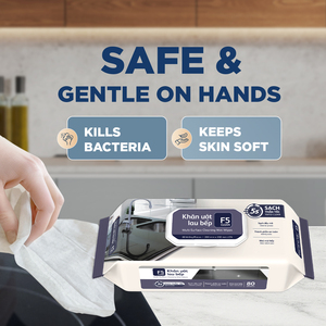 Lingettes nettoyantes non tissées OEM/ODM multi-usages pour l'hygiène, cuisine F5, soins personnels, Vietnam, adulte, élimine les taches de graisse - Product Image 4