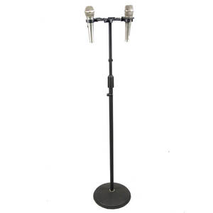 Support de microphone multiple K-202-2B en métal, facile à ranger, gain de place, pour la présentation - Product Image 1