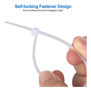 4.6x400mmナイロン66ケーブルタイ、セルフロック式プラスチックケーブルタイ、ワイヤーバインディングOEM - Product Image 6