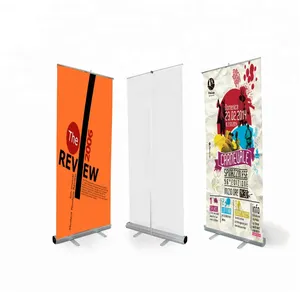 广告可伸缩横幅支架贸易展览海报板展示定制横幅支架卷起横幅