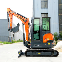 Mini-excavatrice XT35U 3,5 tonnes, pelle hydraulique polyvalente, moteur Kubota, excavatrice compacte pour travaux de terrassement agricole