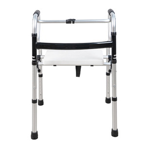 <b>Folding</b> Walking Aid With Seat Lightweight Aluminum Alloy <b>Walker</b> For Elderly And Rehabilitation Support - Product Image 1