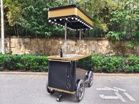 Chariot mobile multifonctionnel Etodevice en acier inoxydable pour la vente de glaces, idéal pour les vendeurs de rue