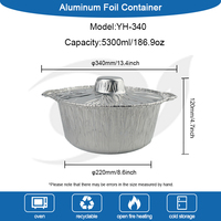 Dampf pfanne Lebensmittel qualität Einweg-Hot-Pot-Folien behälter Kochen zum Mitnehmen Aluminium folien topf mit Deckel