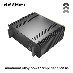 Brzhifi A60 nhôm khuếch đại công suất trường hợp nhà khuếch đại âm thanh trường hợp bao vây thiết bị điện tử <span class=keywords><strong>Chassis</strong></span> với tản nhiệt VU meter <span class=keywords><strong>DIY</strong></span> - Product Image 3