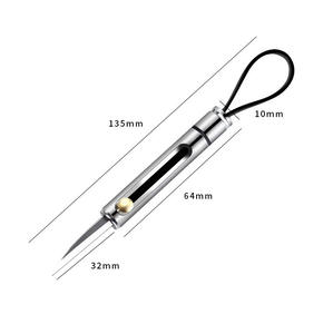 Cuchillo táctico clásico de acero inoxidable, colgante para llavero, herramienta de corte, cuchillo multiusos, autodefensa al aire libre - Product Image 5