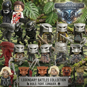 Set de Bloques de Construcción de Figuras de Acción de la Serie de Películas <span class=keywords><strong>Depredador</strong></span>, 40 Piezas, Bloques de Plástico ABS para Mayores de 14 Años, Ensamblaje DIY MOC - Product Image 1