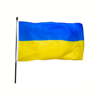 Drapeau de l'Ukraine (UKR) bleu et jaune 3x5 en polyester 100% en gros, en stock