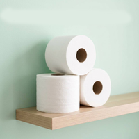 Papier toilette en pâte de bois vierge gaufré par le fabricant, rouleau de papier toilette doux personnalisé à prix abordable