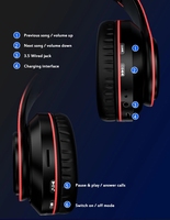 Casque de jeu sans fil B39, écouteurs avec carte mémoire Tf, bandeau avec Microphone
