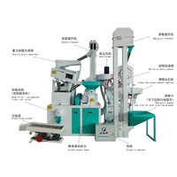 Machine à décortiquer le riz automatique à double souffleur Quanfeng, moteur 20 TPD, capacité 380V, haute efficacité, garantie 1 an