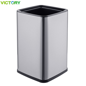 Vuông Mỏng Chất Thải <span class=keywords><strong>Bin</strong></span> Mở Hàng Đầu Kim Loại Thùng Rác Có Thể Thùng Rác <span class=keywords><strong>Bin</strong></span> Cho Không Gian Nhỏ Trong Nhà Bếp Và Phòng Tắm - Product Image 1